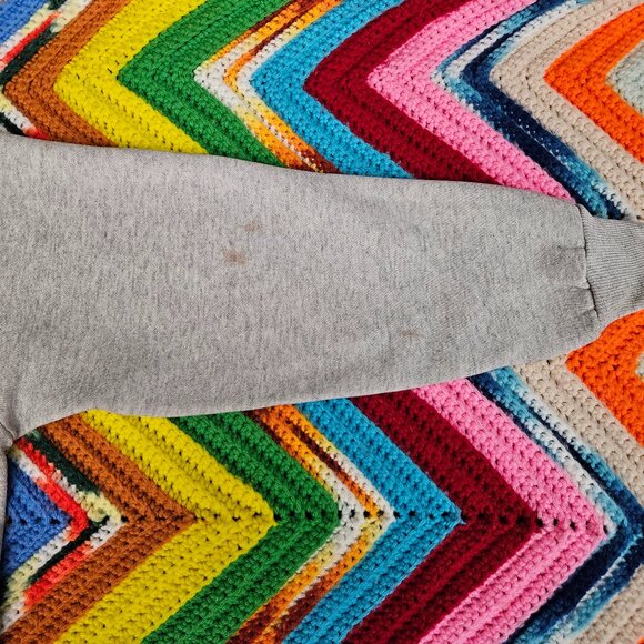 90s Hanes Light Grey Tartan Plaid Ireland Sweatshirt - Picture 9 of 15